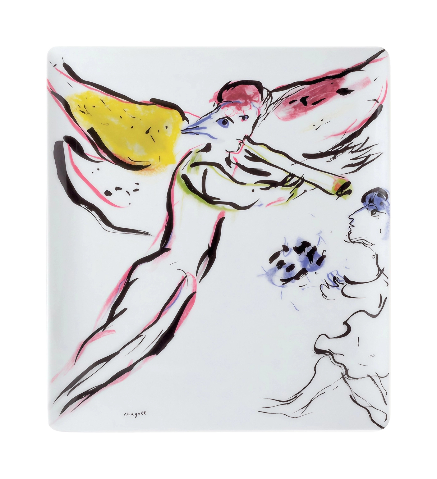 Поднос MARC CHAGALL L'Ange Rouge 21х17 см фарфор