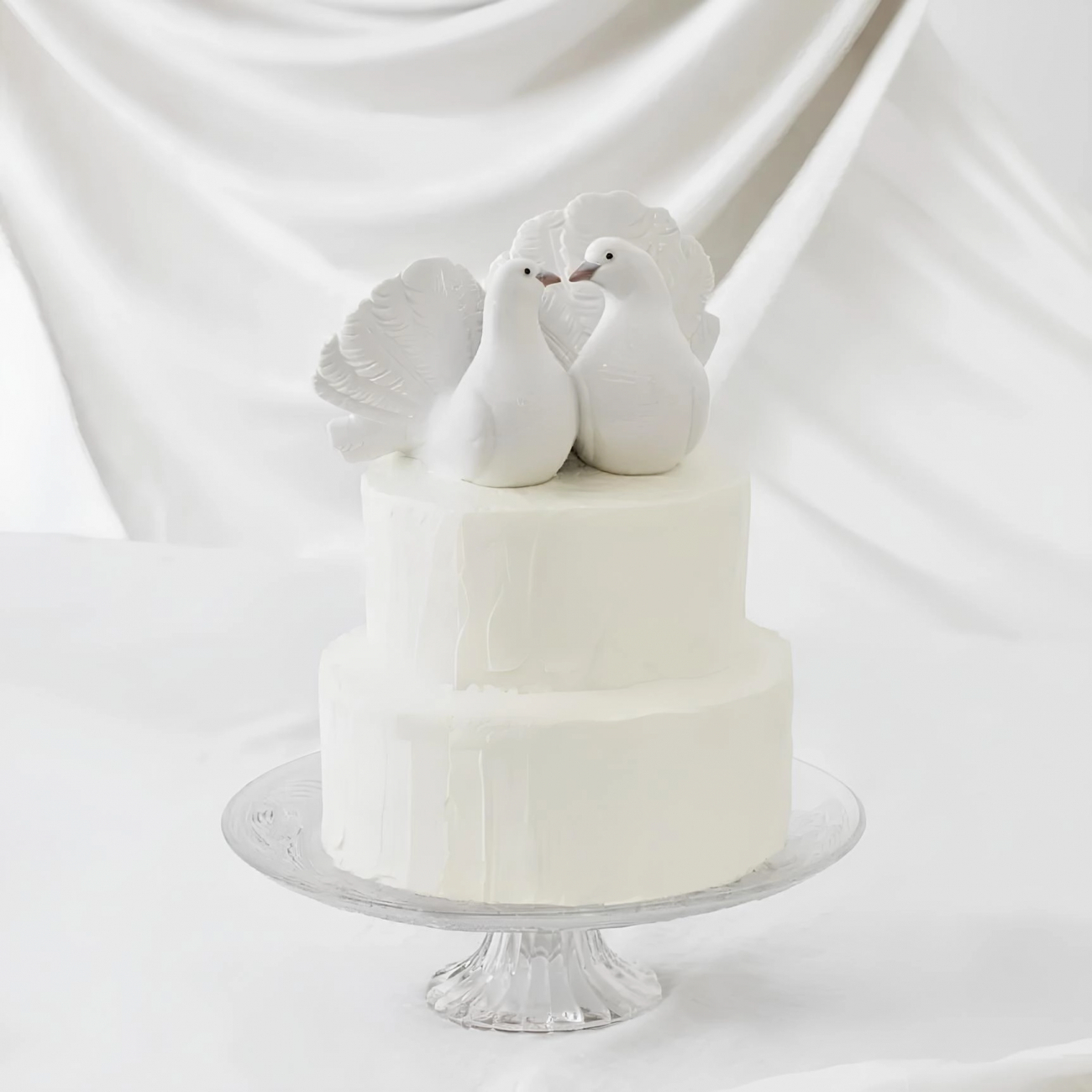 Статуэтка Два голубя 19х15 см белые, фарфор – 2