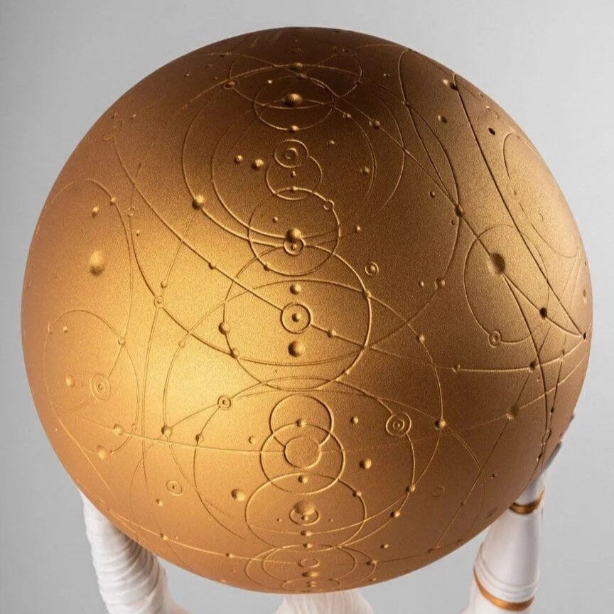 Статуэтка Атлант 55 см золотистый, фарфор Lladro 01009492