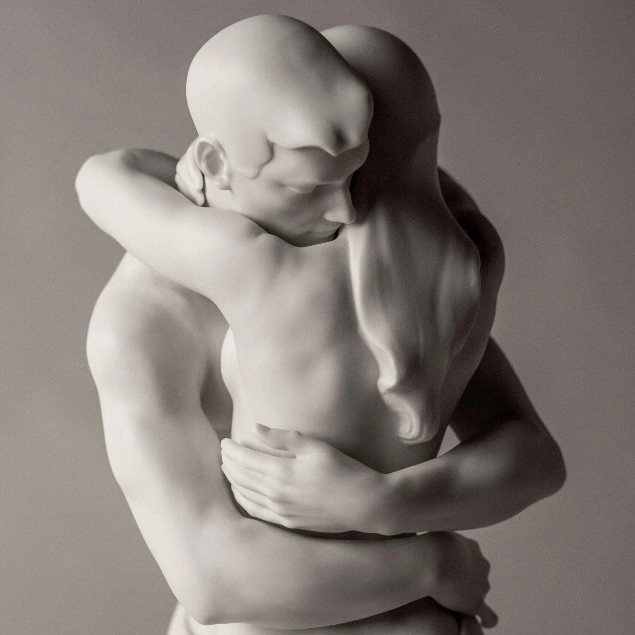 Статуэтка Только ты и я 49 см белая, фарфор Lladro 01009558