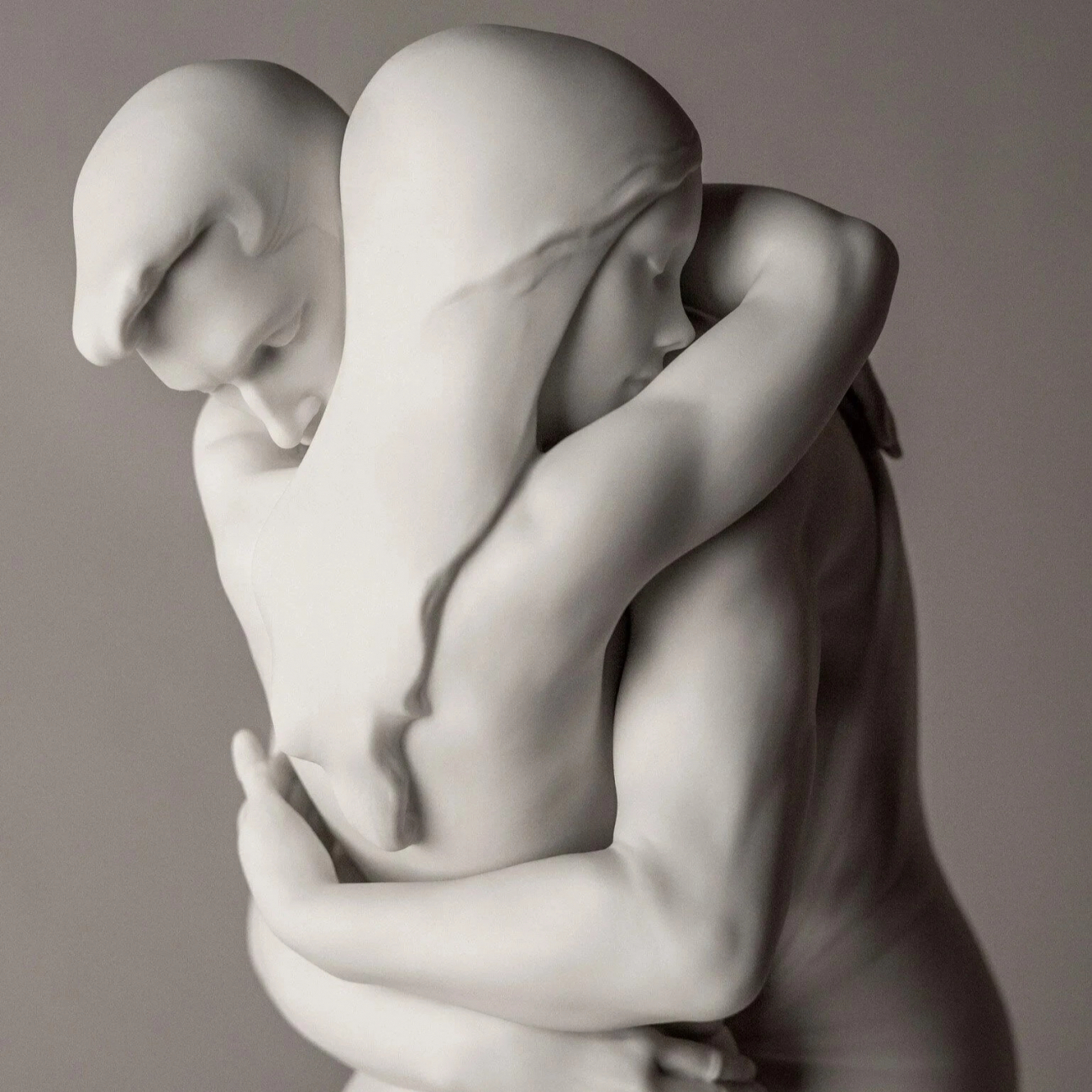 Статуэтка Только ты и я 49 см белая, фарфор Lladro 01009558