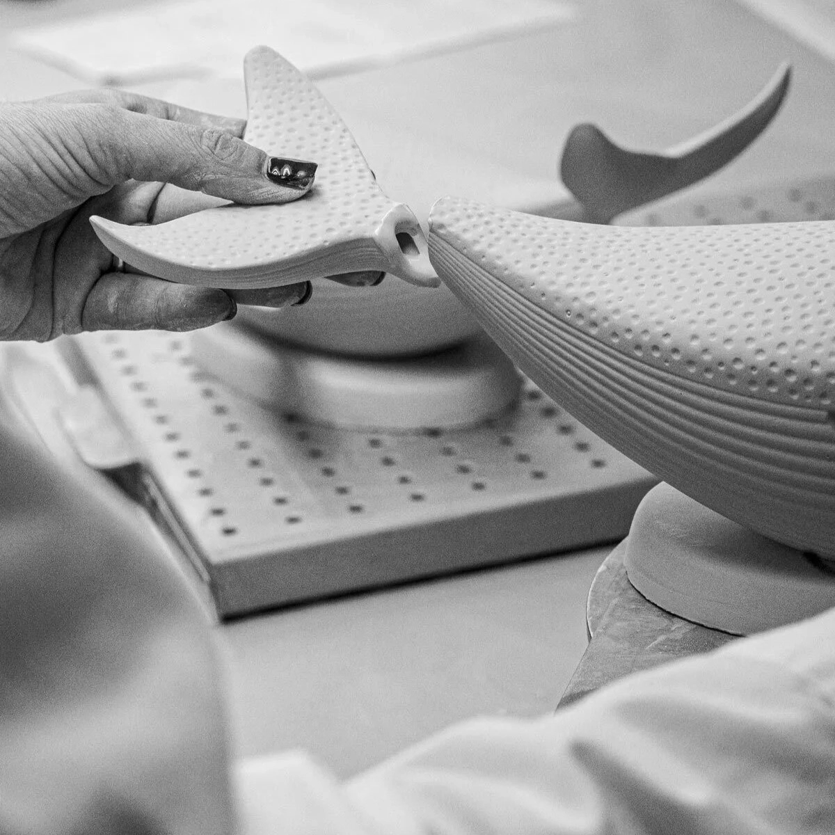 Статуэтка Маленький кит голубой, фарфор Lladro 01009570