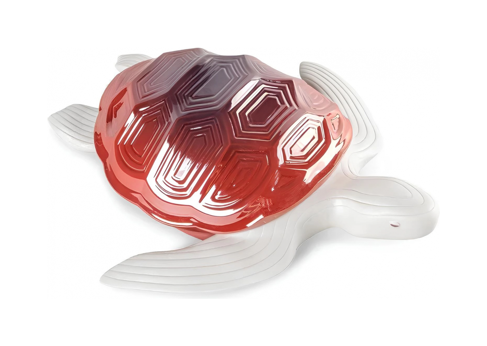 Статуэтка Черепаха 36х32 см красная, фарфор 