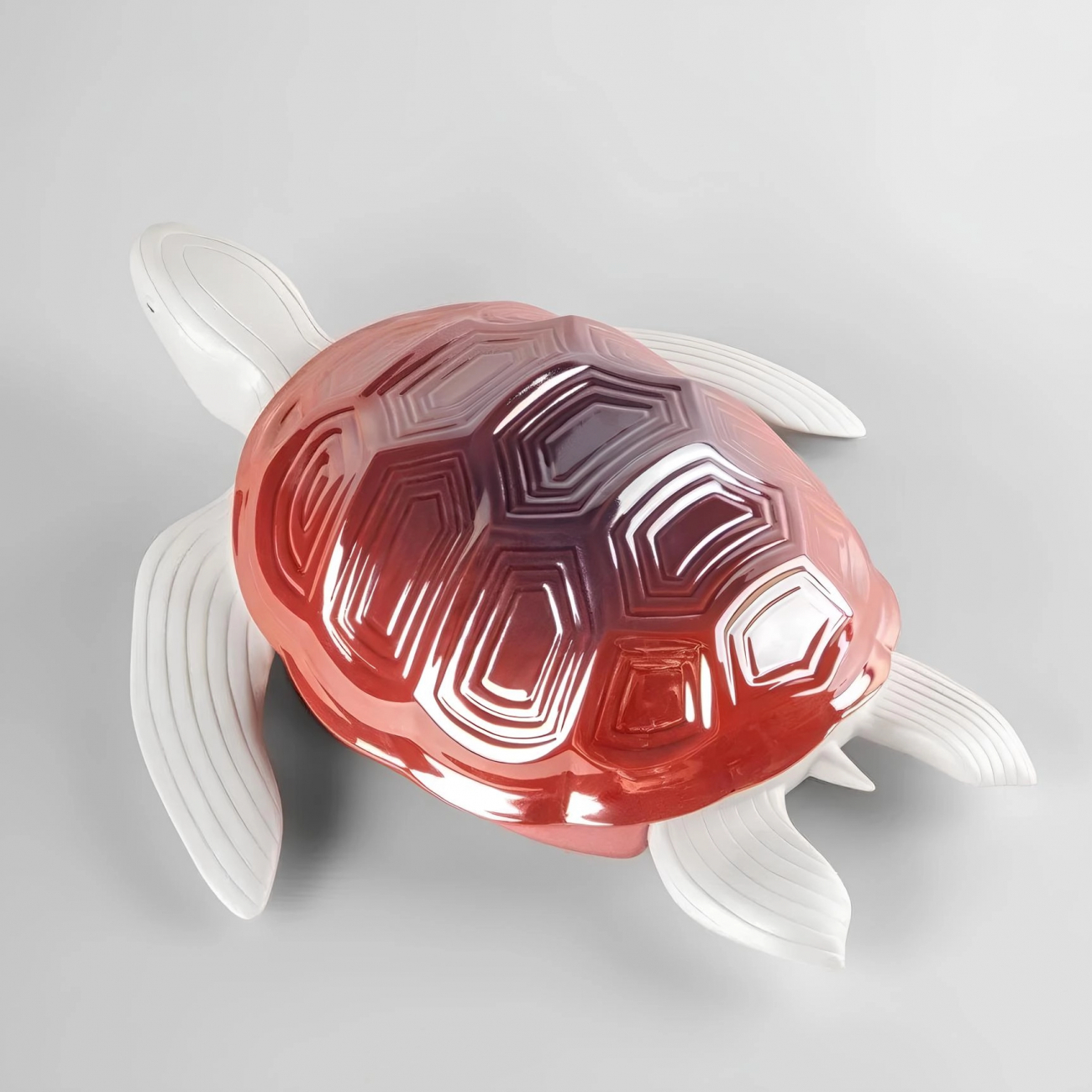 Статуэтка Черепаха 36х32 см красная, фарфор  Lladro 01009673