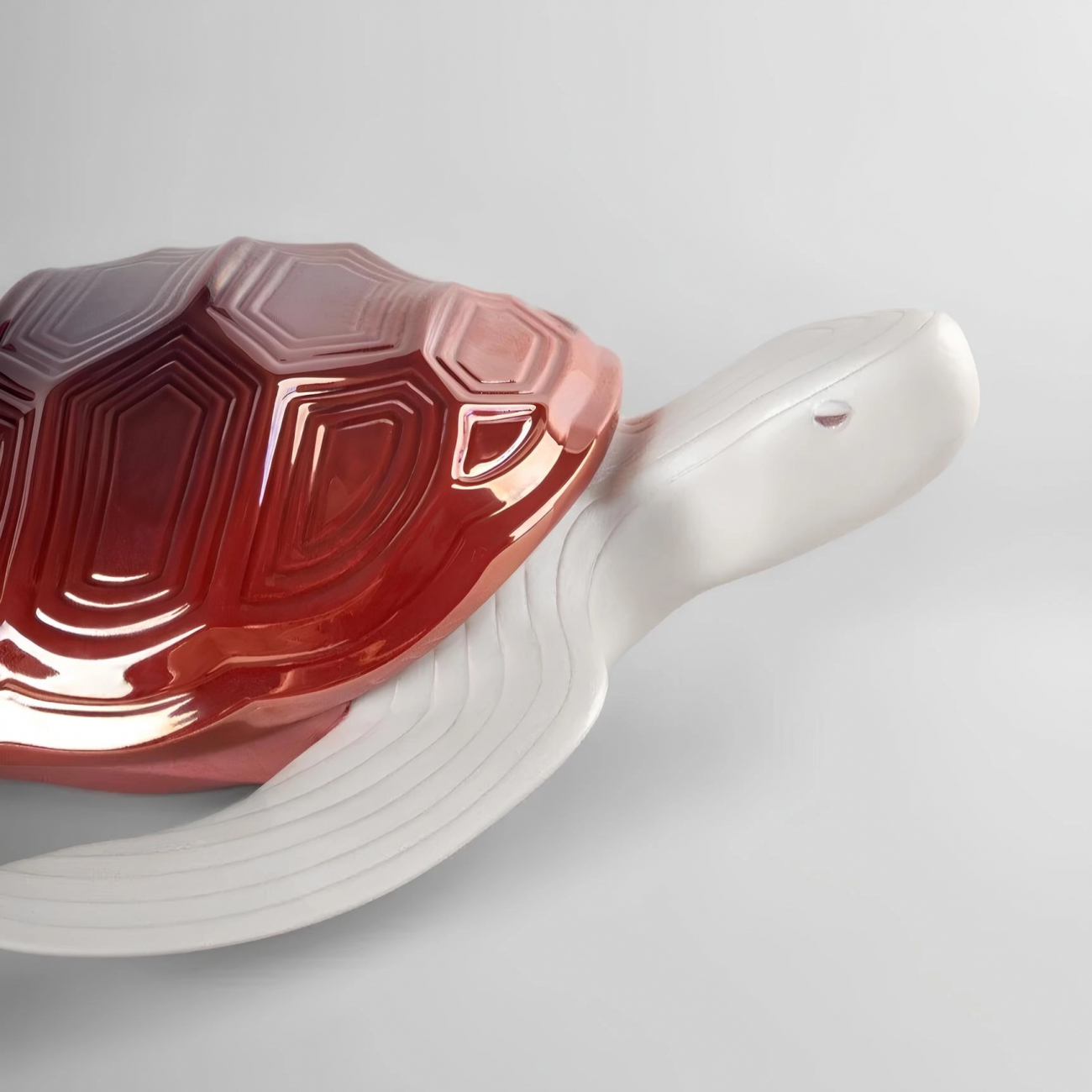 Статуэтка Маленькая черепаха 27х24 см красная, фарфор Lladro 01009674