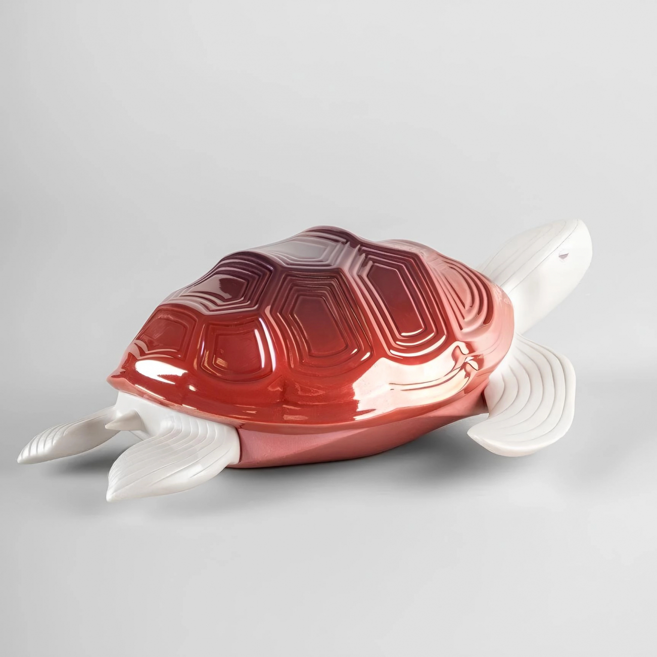 Статуэтка Маленькая черепаха 27х24 см красная, фарфор Lladro 01009674