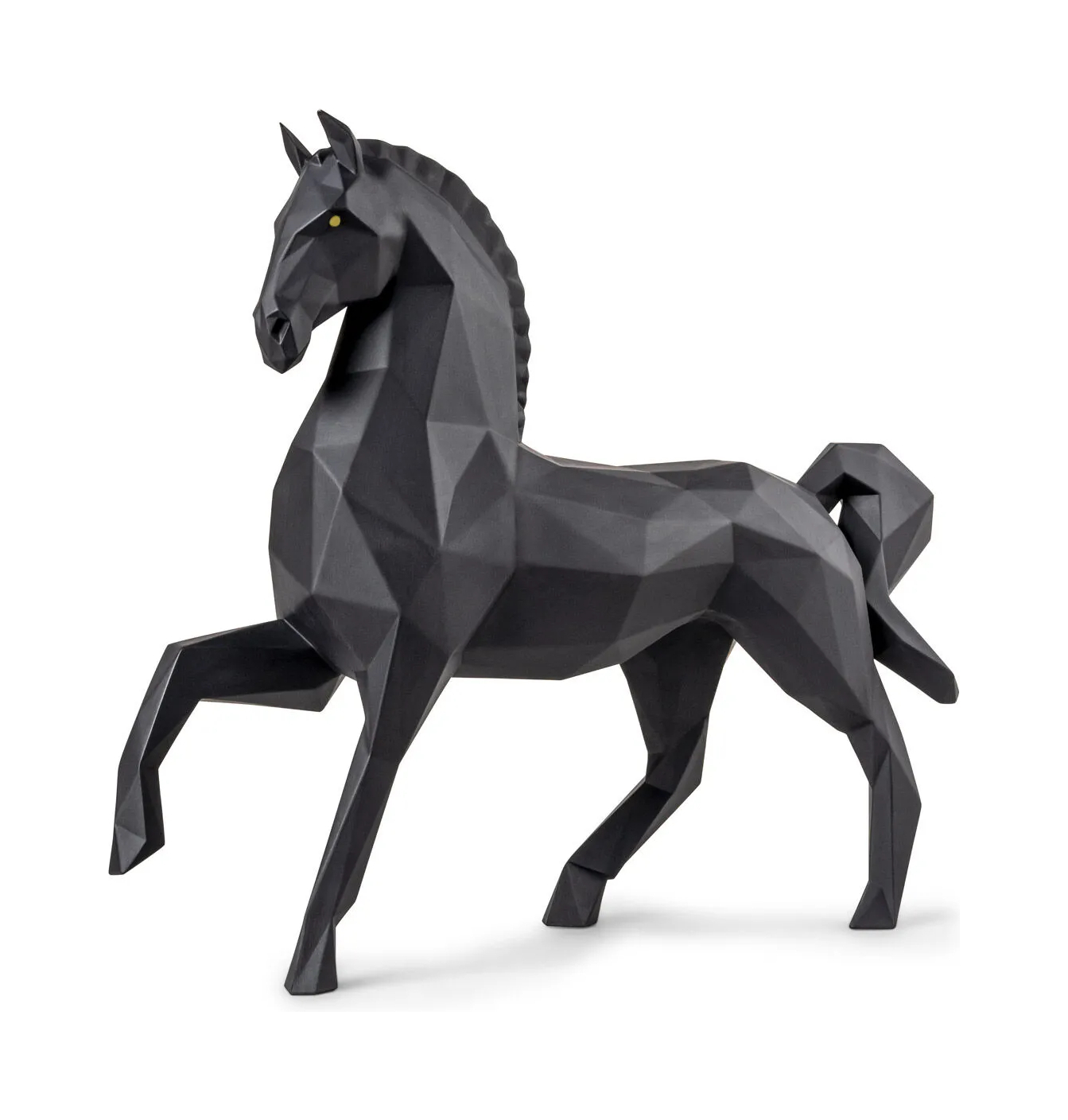 Статуэтка Лошадь 41 см чёрная, фарфор