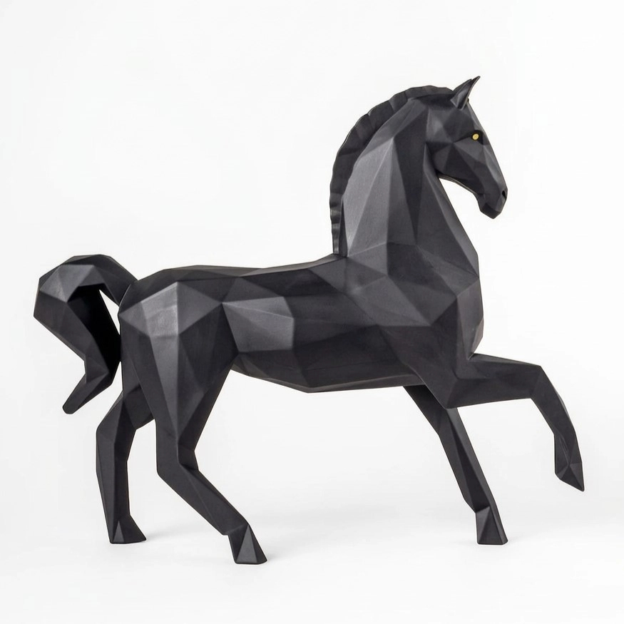 Статуэтка Лошадь 41 см чёрная, фарфор Lladro 01009796