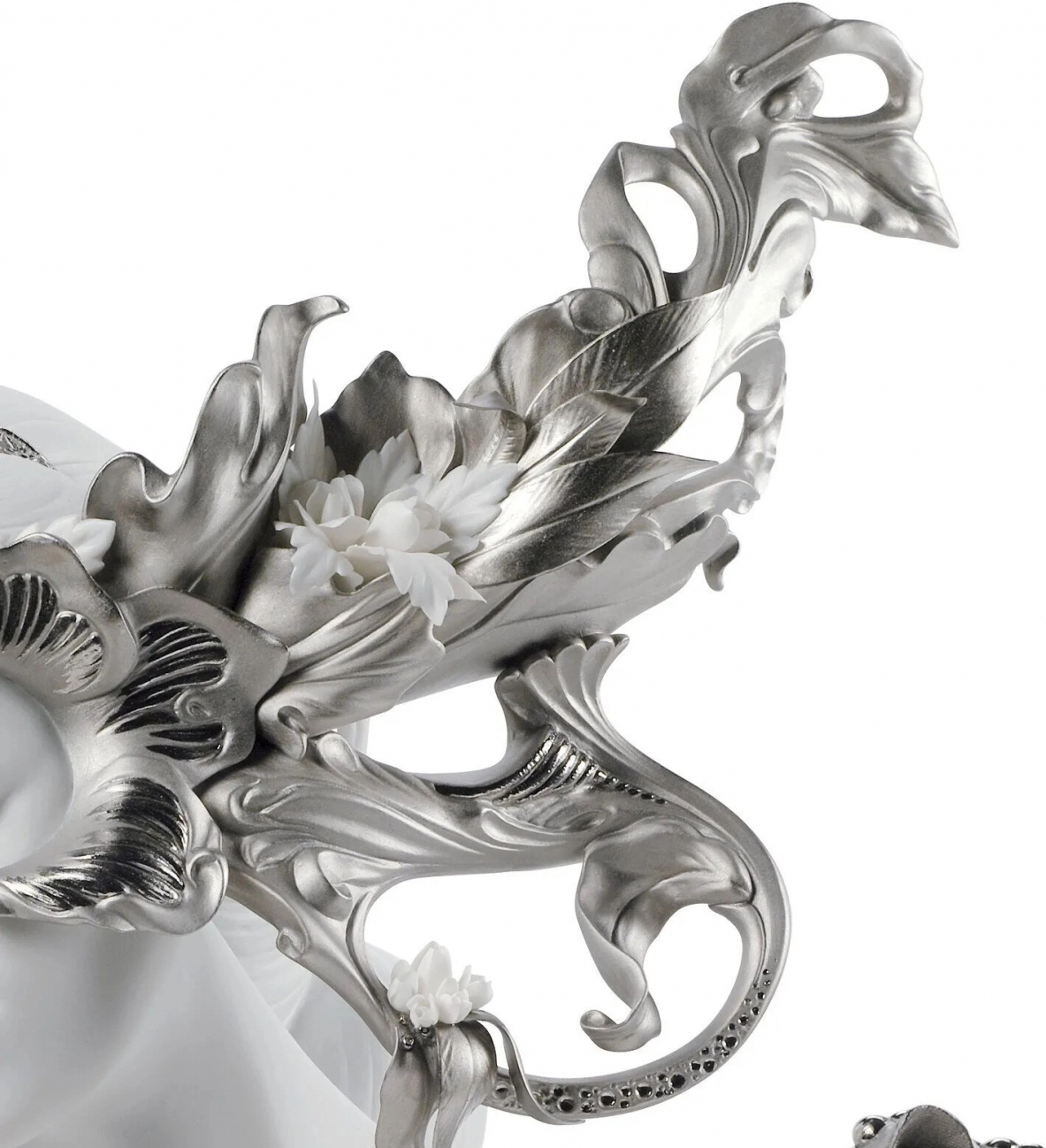 Статуэтка Карнавальная фантазия 43х27 см серебристая, фарфор Lladro 01011891