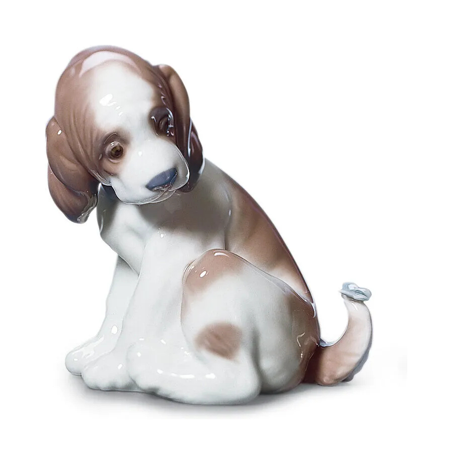 Статуэтка Удивлённая собака 11 см фарфор