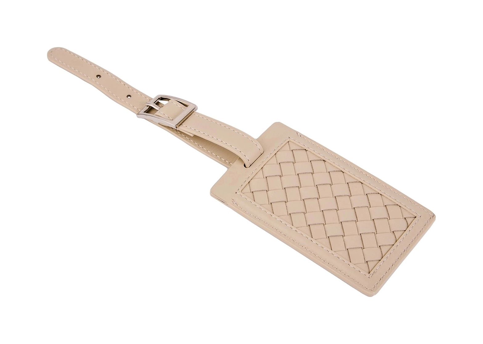 Багажная бирка HANDWOVEN кожа слоновая кость