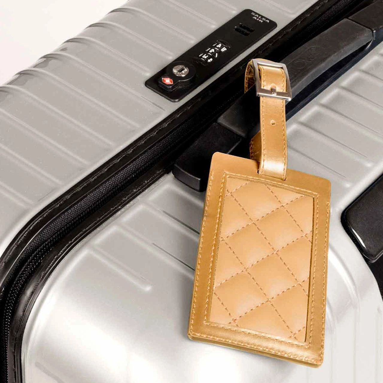 Багажная бирка HANDWOVEN кожа рыжая – 2