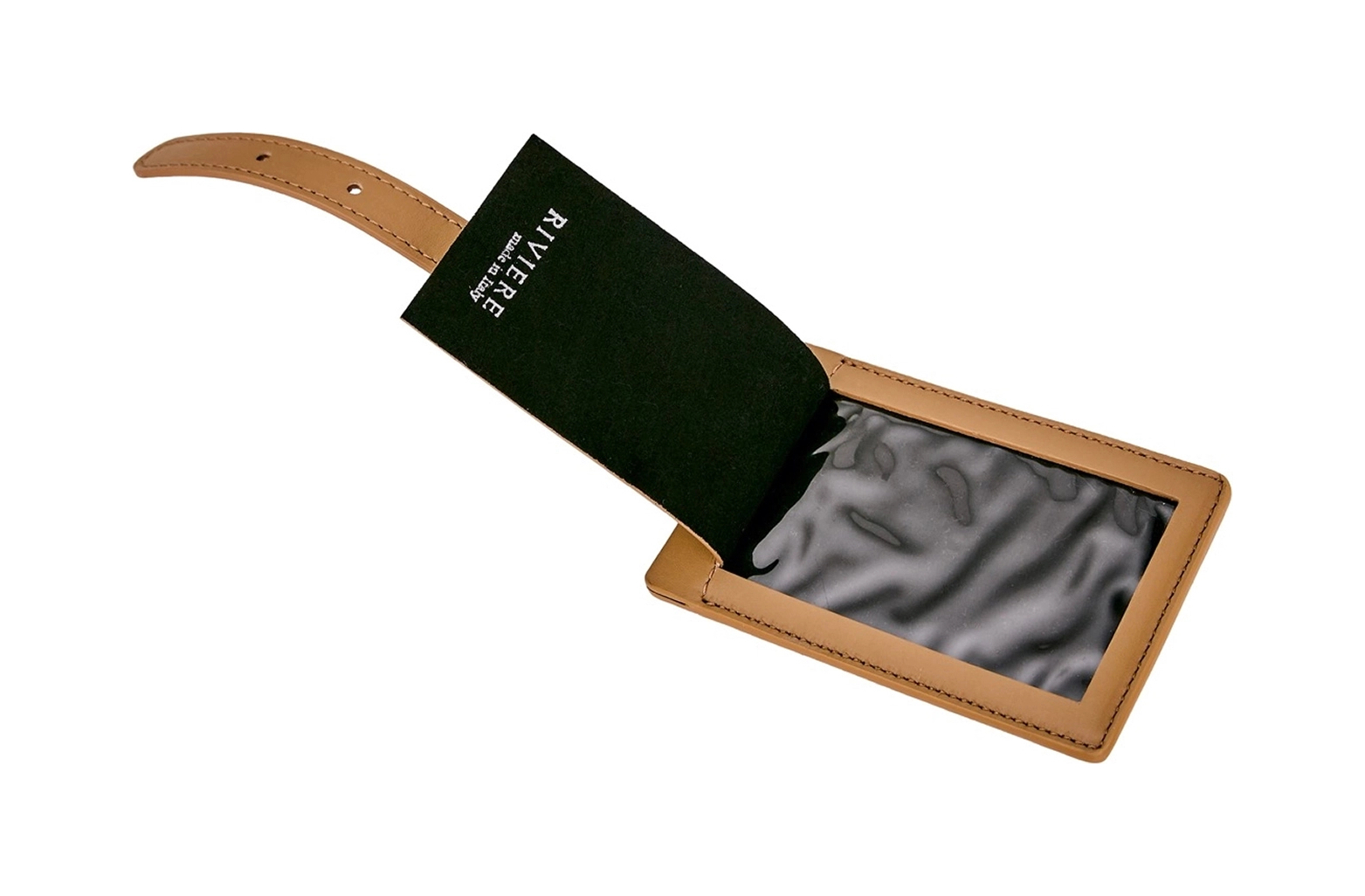 Багажная бирка HANDWOVEN кожа рыжая RIVIERE LTAG-PTRV42