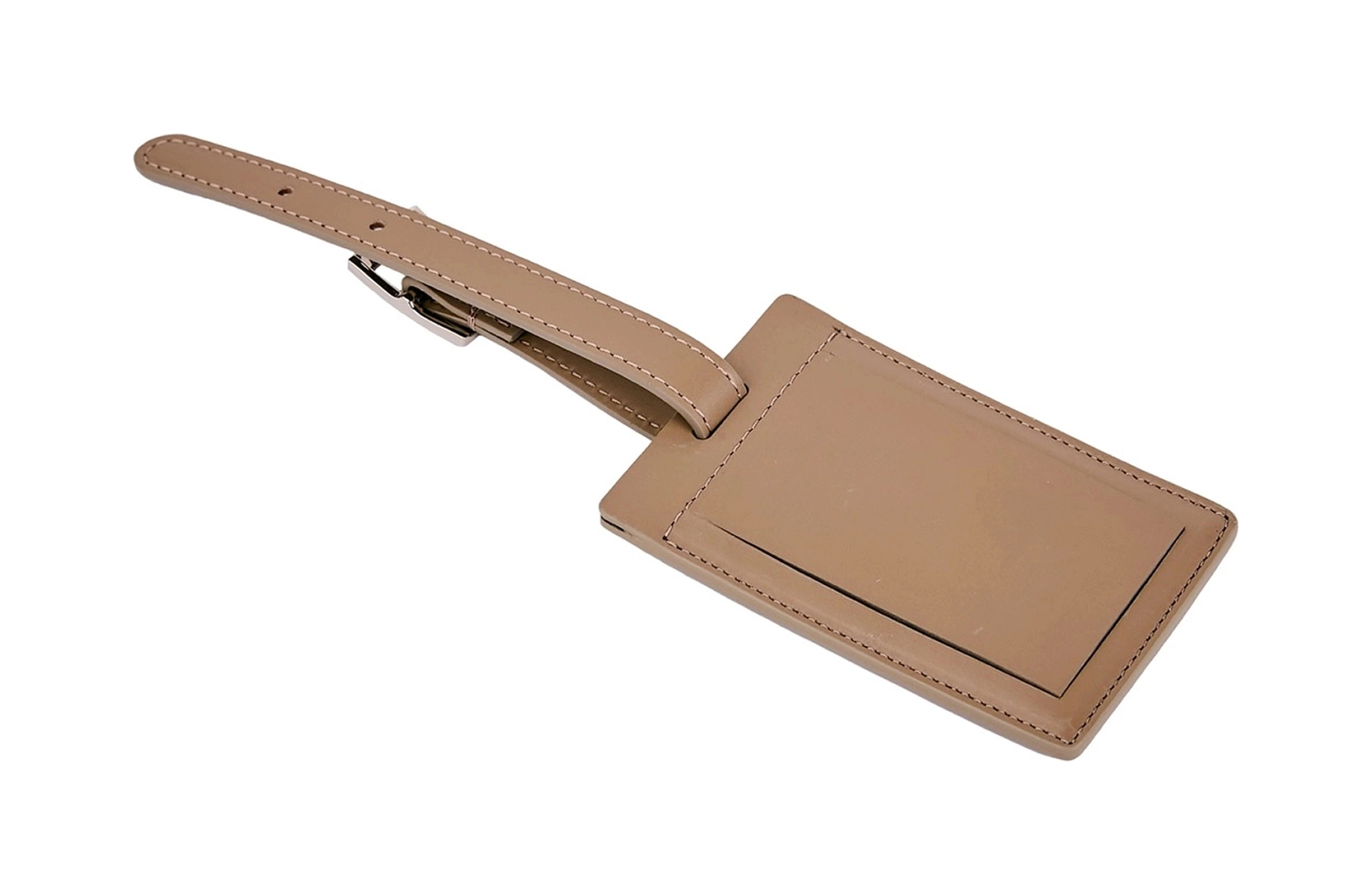 Багажная бирка HANDWOVEN кожа серо-коричневая RIVIERE LTAG-TSRV105