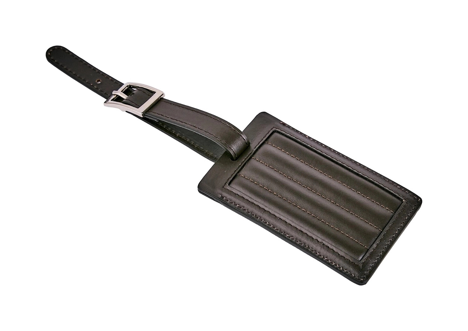 Багажная бирка HANDWOVEN кожа черная