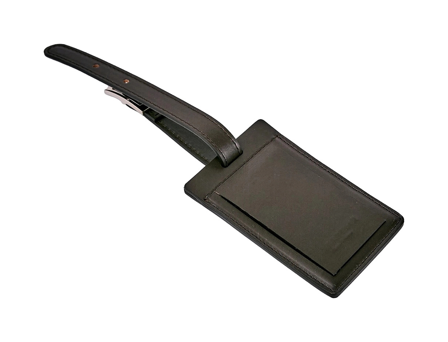 Багажная бирка HANDWOVEN кожа черная RIVIERE LTAG-TCRV25