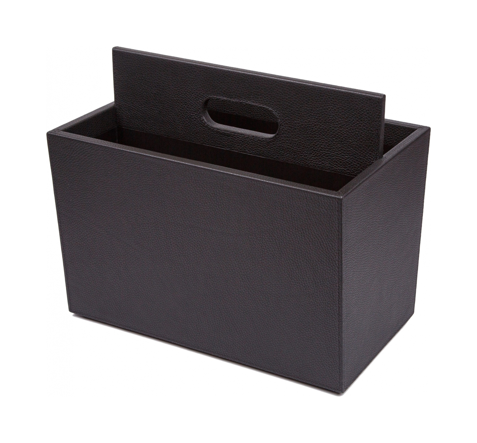 Журнальница DAILY 36х31 см кожа черная