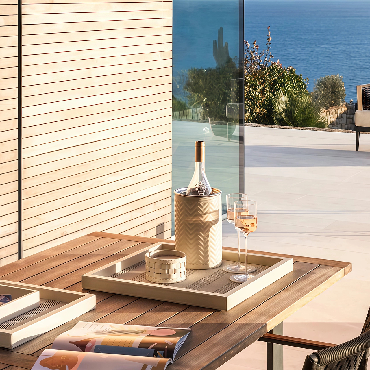 Подставки для стаканов BARCELLONA 10 шт кожа RIVIERE BK-CSRO06