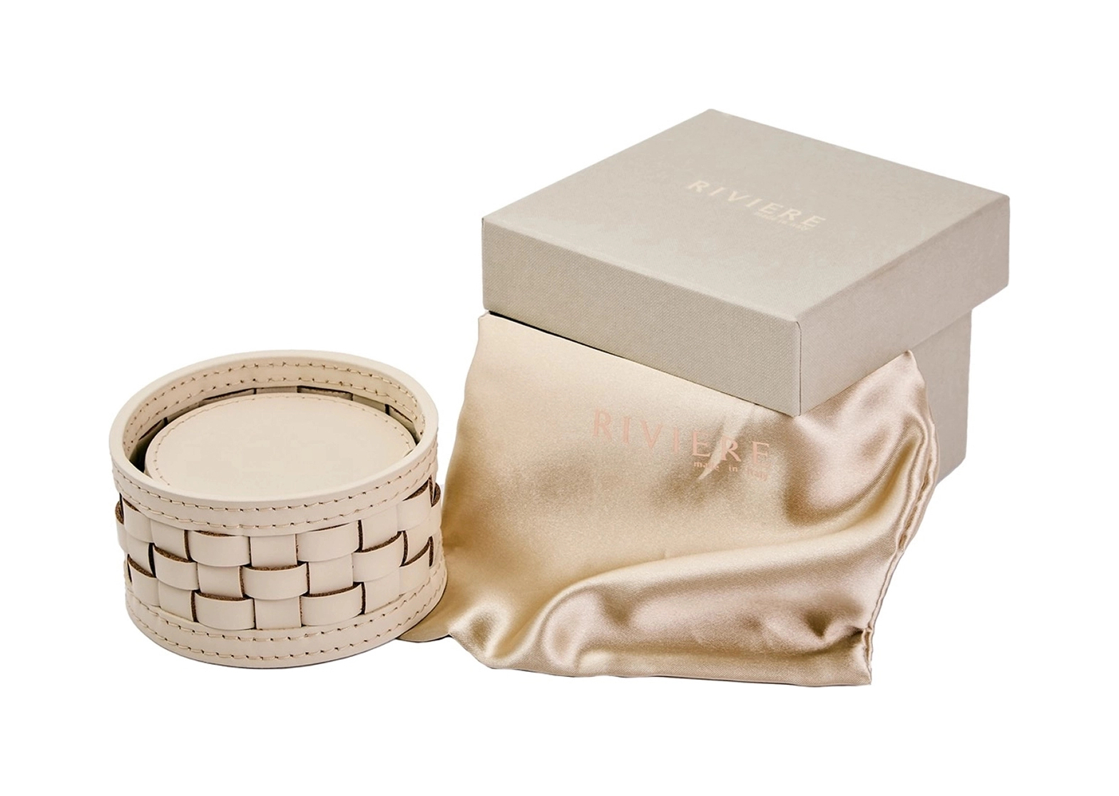 Подставки для стаканов BARCELLONA 10 шт кожа RIVIERE BK-CSRO06