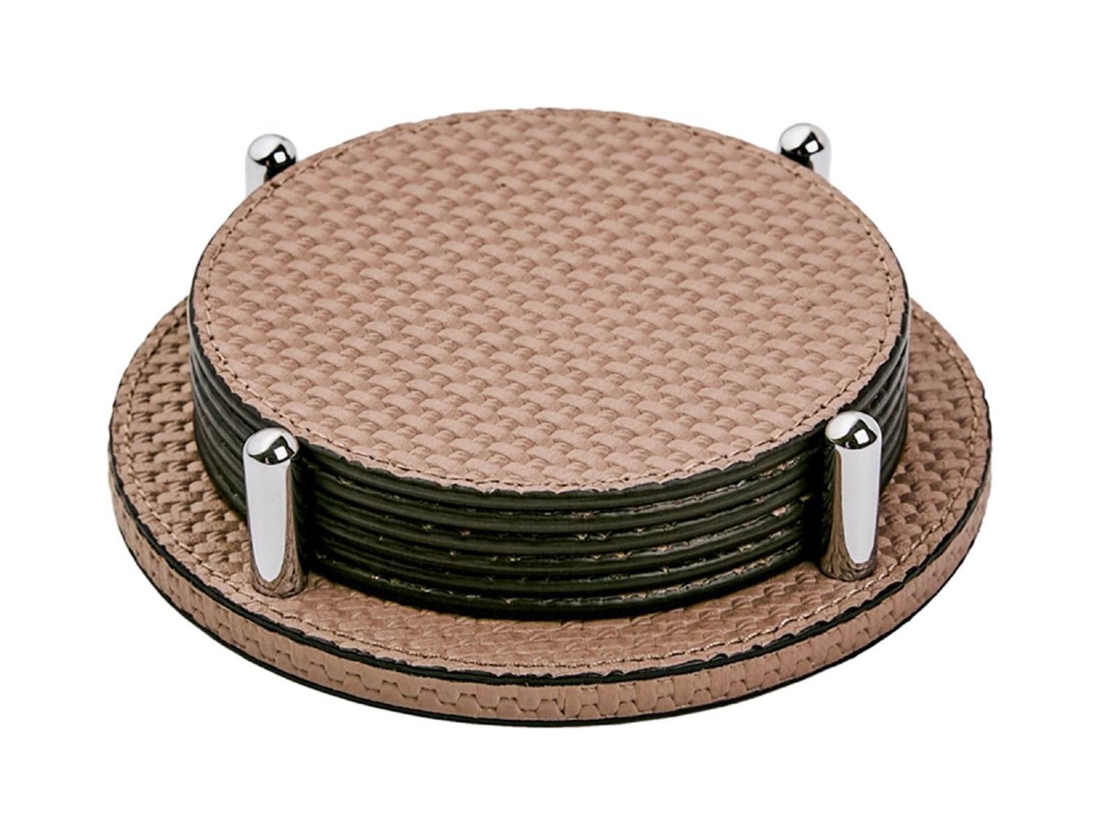 Подставки для стаканов DAVID 6 шт кожа