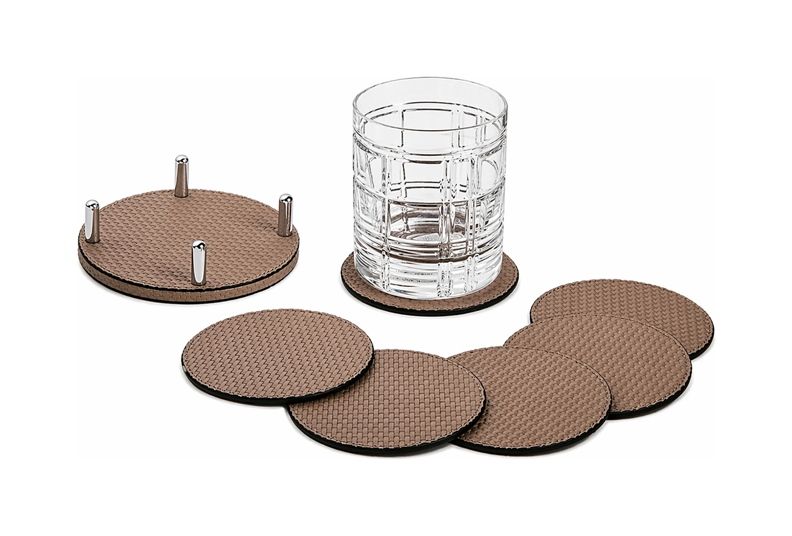 Подставки для стаканов DAVID 6 шт кожа GIOBAGNARA TP172X45ST45