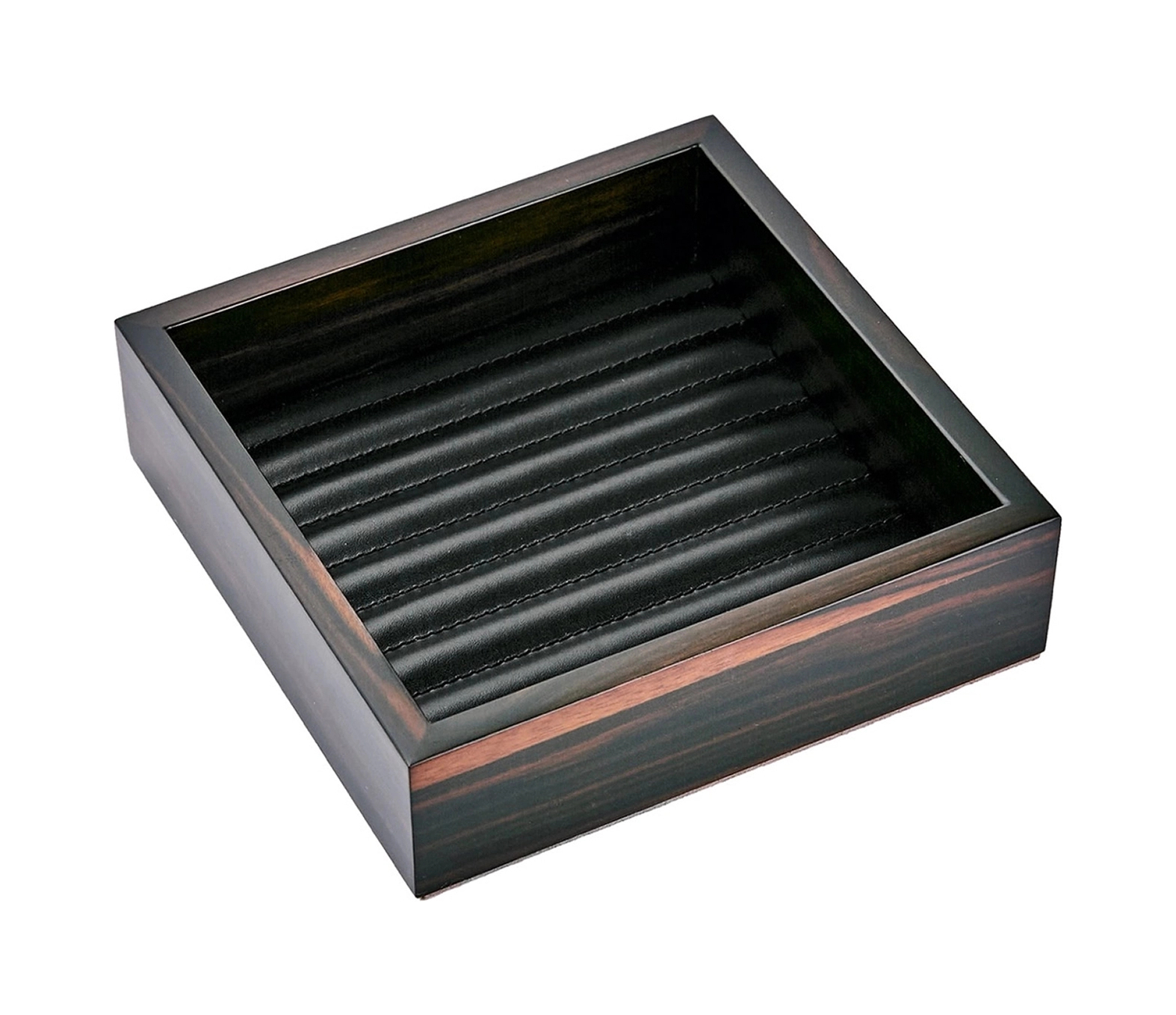 Мелочница FEBE 15х15 кожа, дерево черная