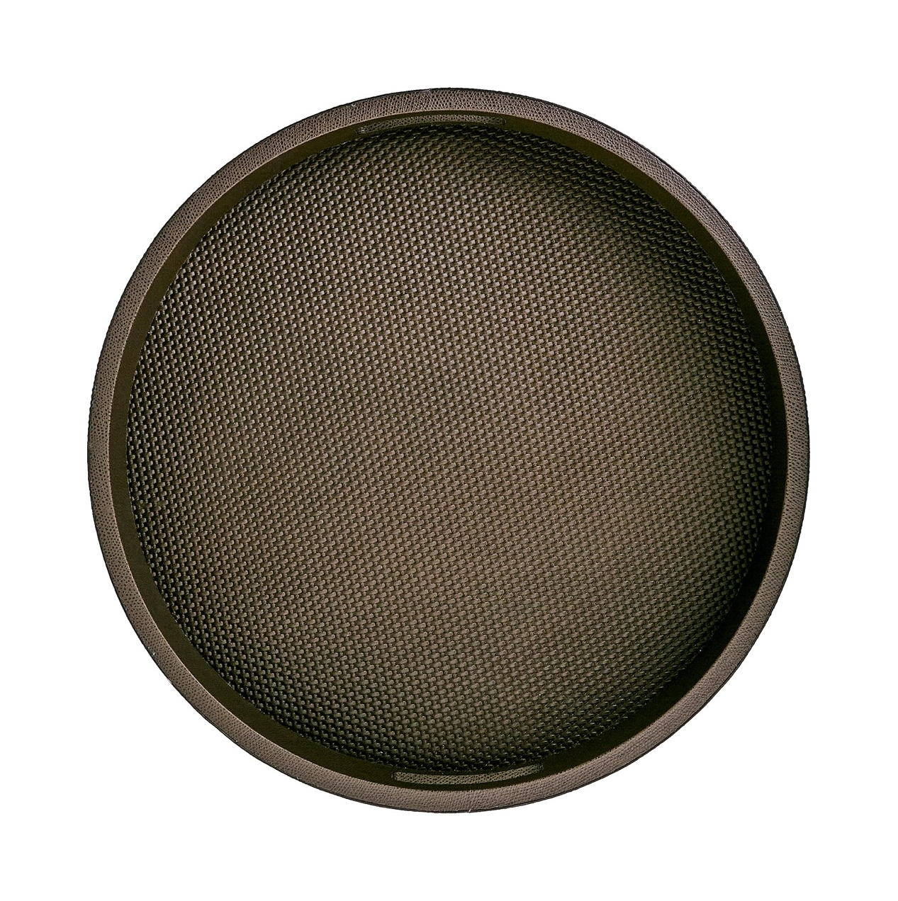 Поднос круглый POLO 38 см кожа мока – 2