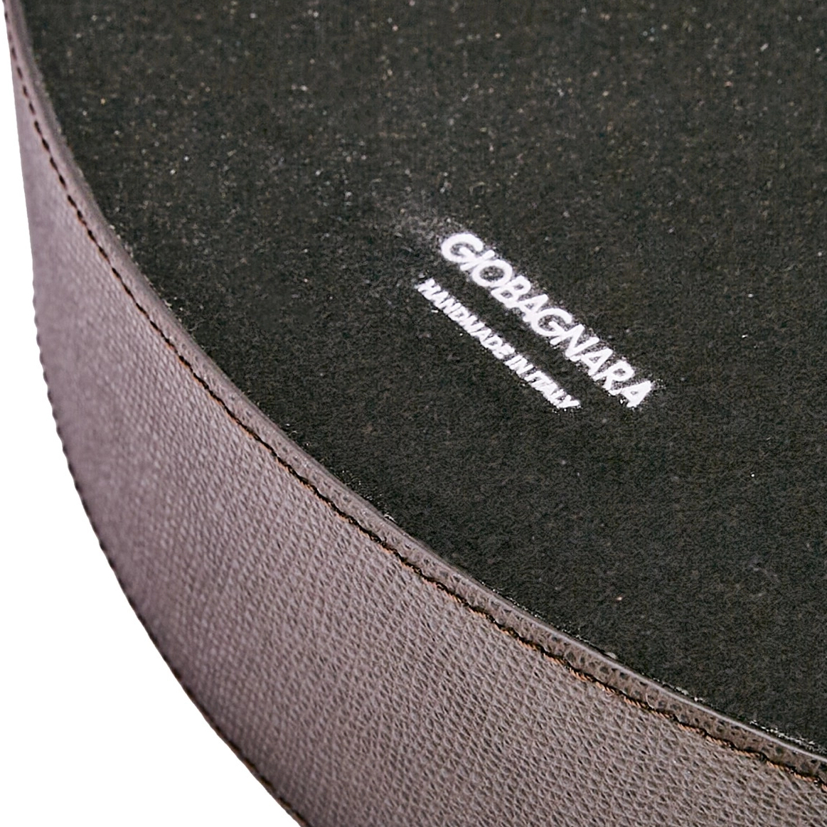 Поднос круглый POLO 38 см кожа мока GIOBAGNARA TV651X25ST25