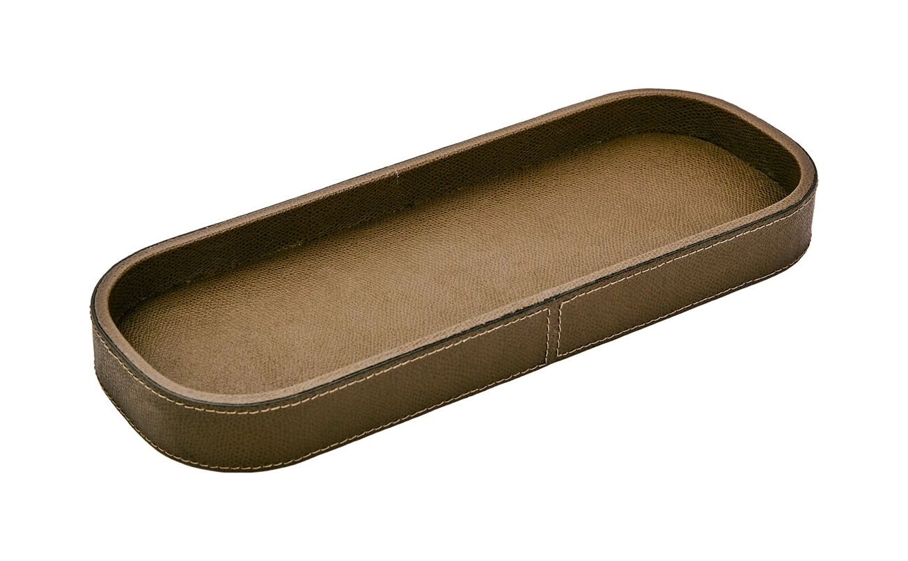 Мелочница POLO 31.5x12 см кожа коричневая