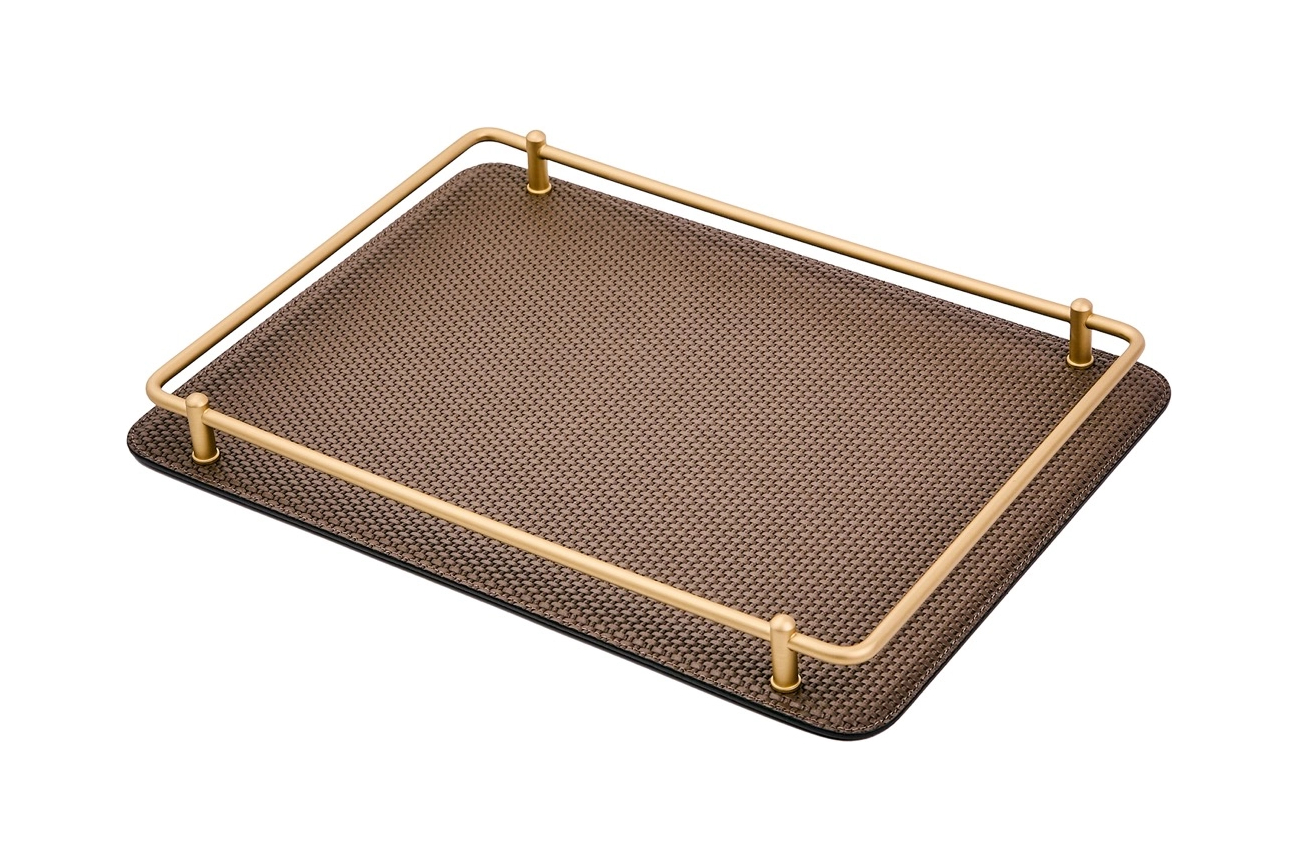 Поднос прямоугольный RONDO 28.5х38.5 см коричневый