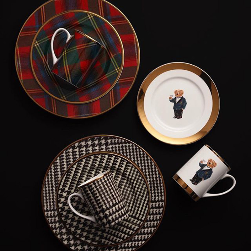 Набор из 4 десертных тарелок ALEXANDER фарфор Ralph Lauren Home 680721499001