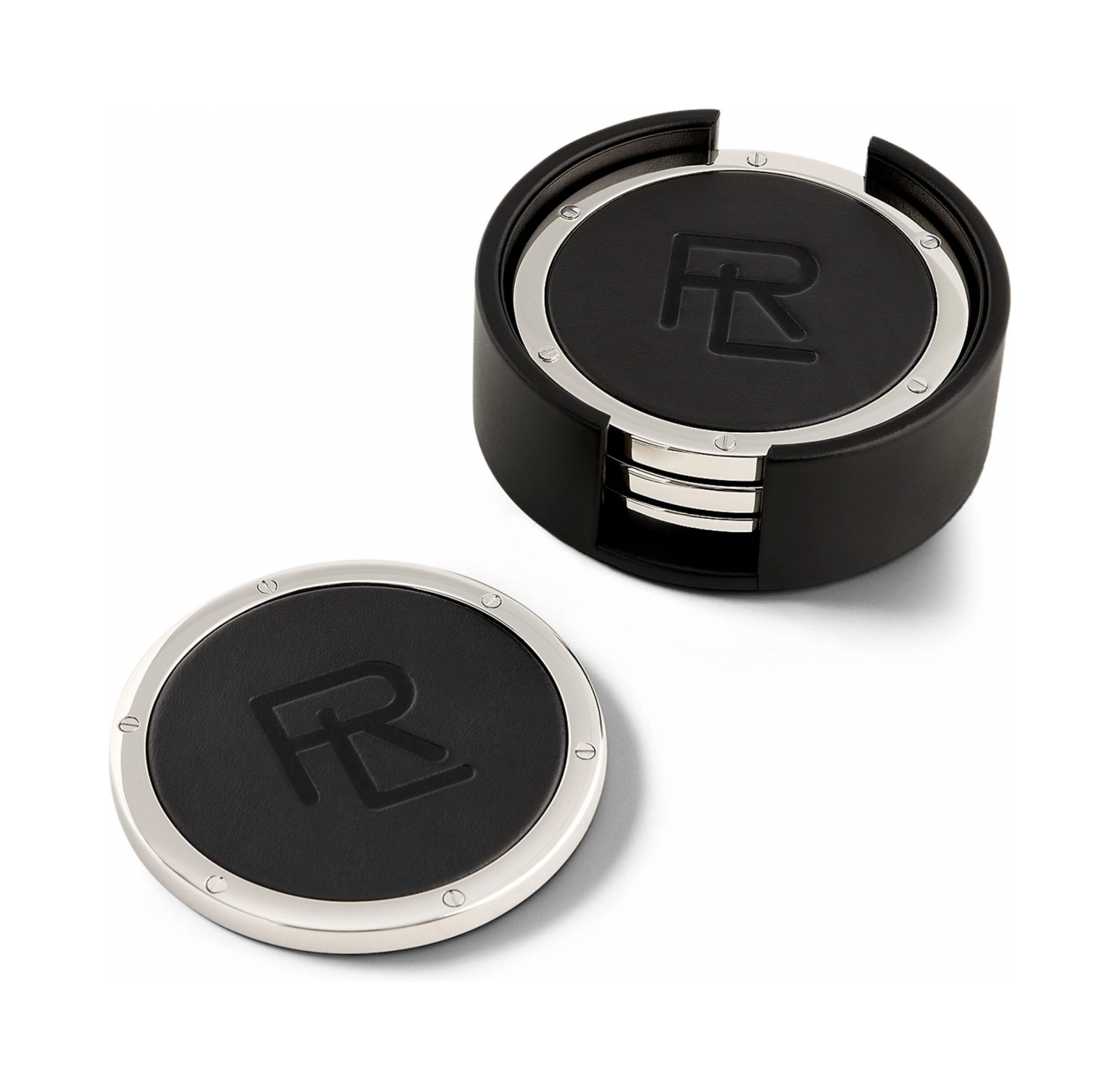 Подставки для стаканов STACKED 4 шт кожа