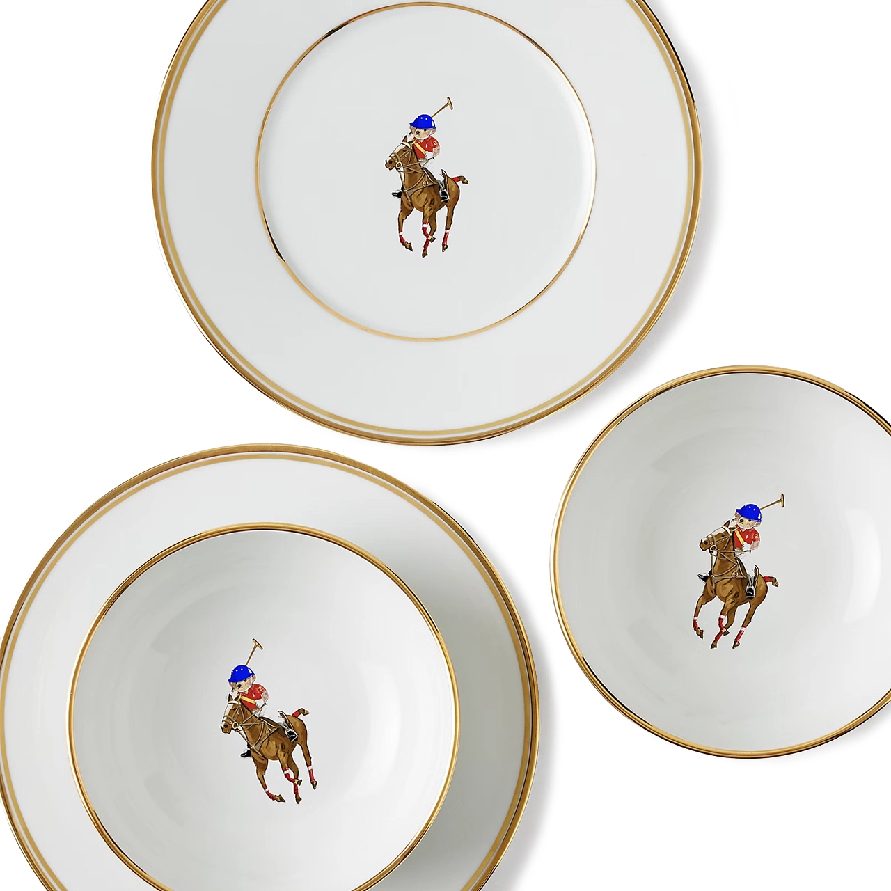 Набор из 4 тарелок POLO BEAR LUNAR фарфор