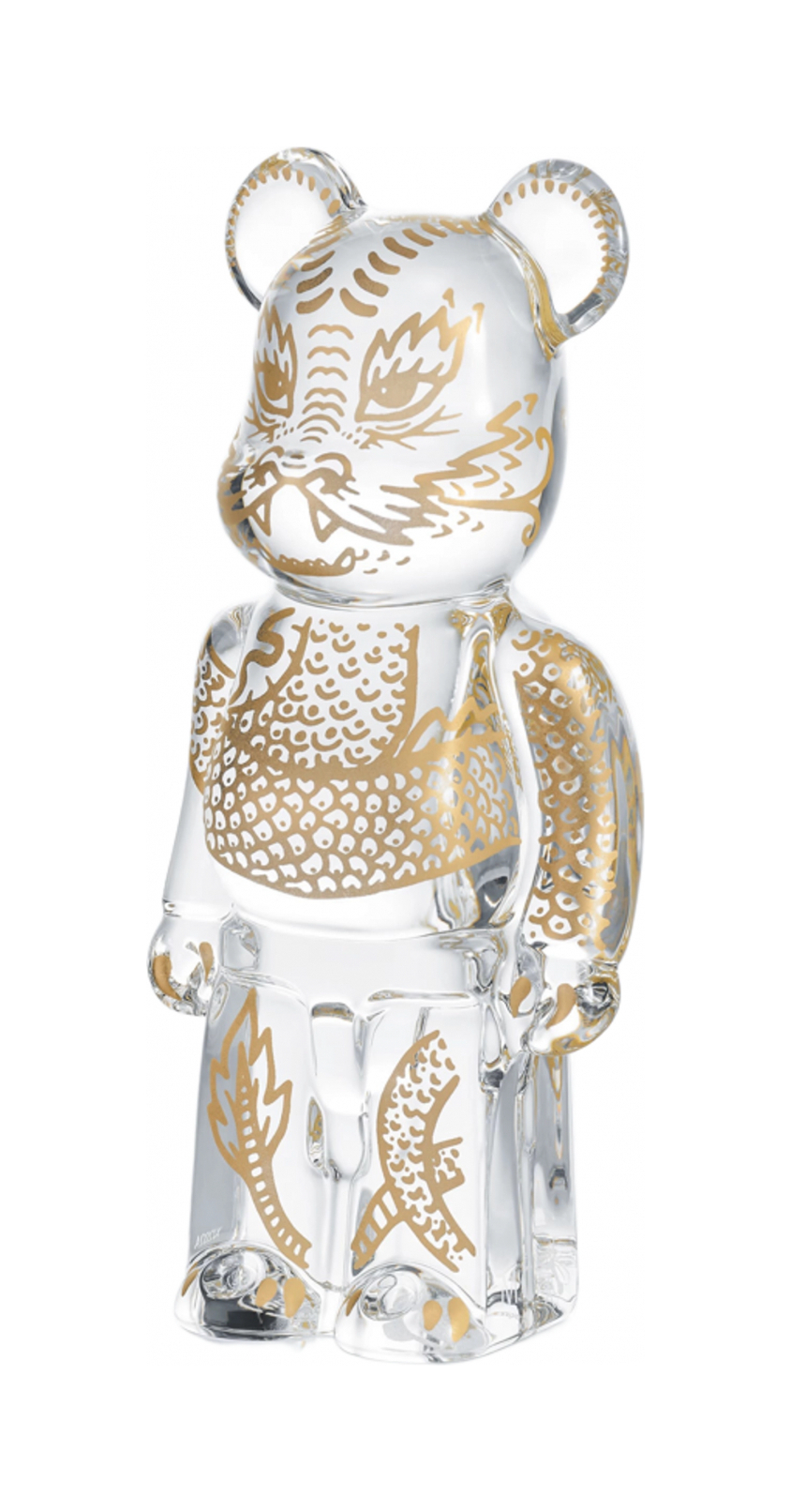 Статуэтка BE@RBRICK Медведь 14 см прозрачный с золотистым хрусталь