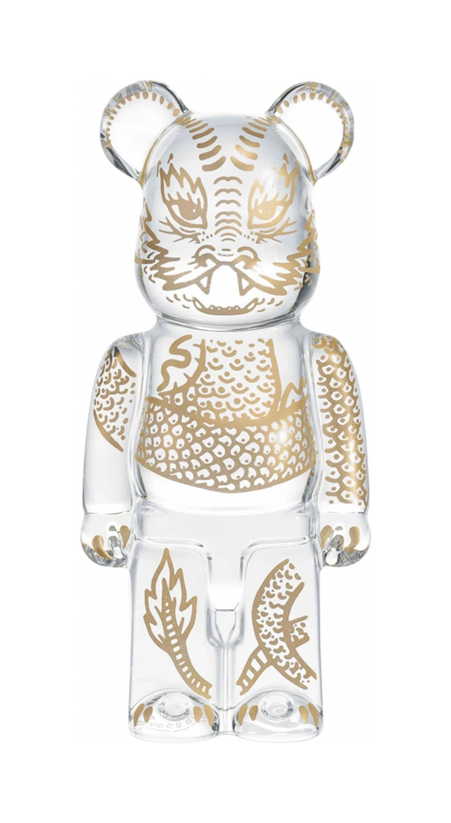 Статуэтка BE@RBRICK Медведь 14 см прозрачный с золотистым хрусталь – 2