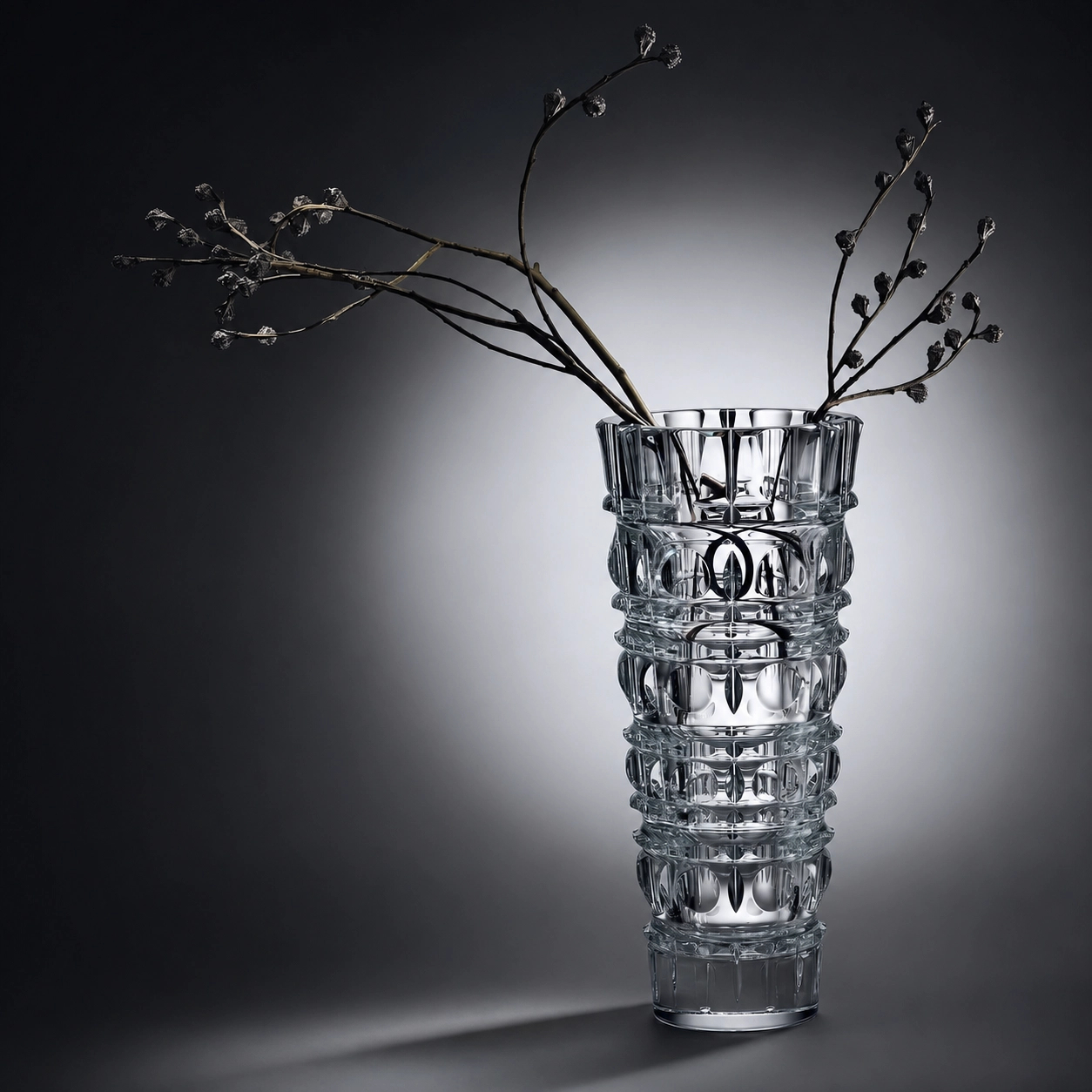 Ваза New Antique Prima 38 см прозрачная, хрусталь Baccarat 2815704