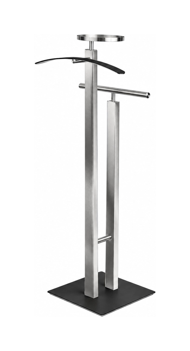 Вешалка для одежды VALET STAND 108 см чёрная, кожа, матовый хром