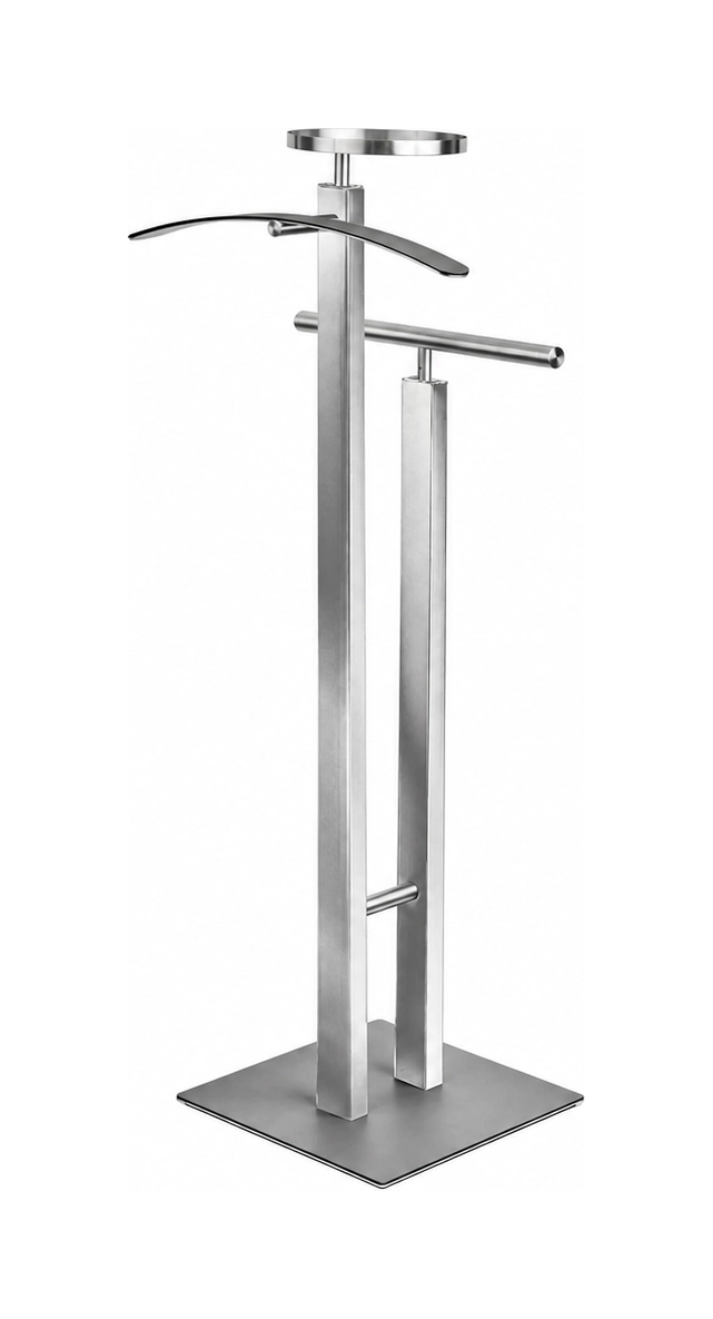 Вешалка для одежды VALET STAND 108 см серая, кожа, матовый хром