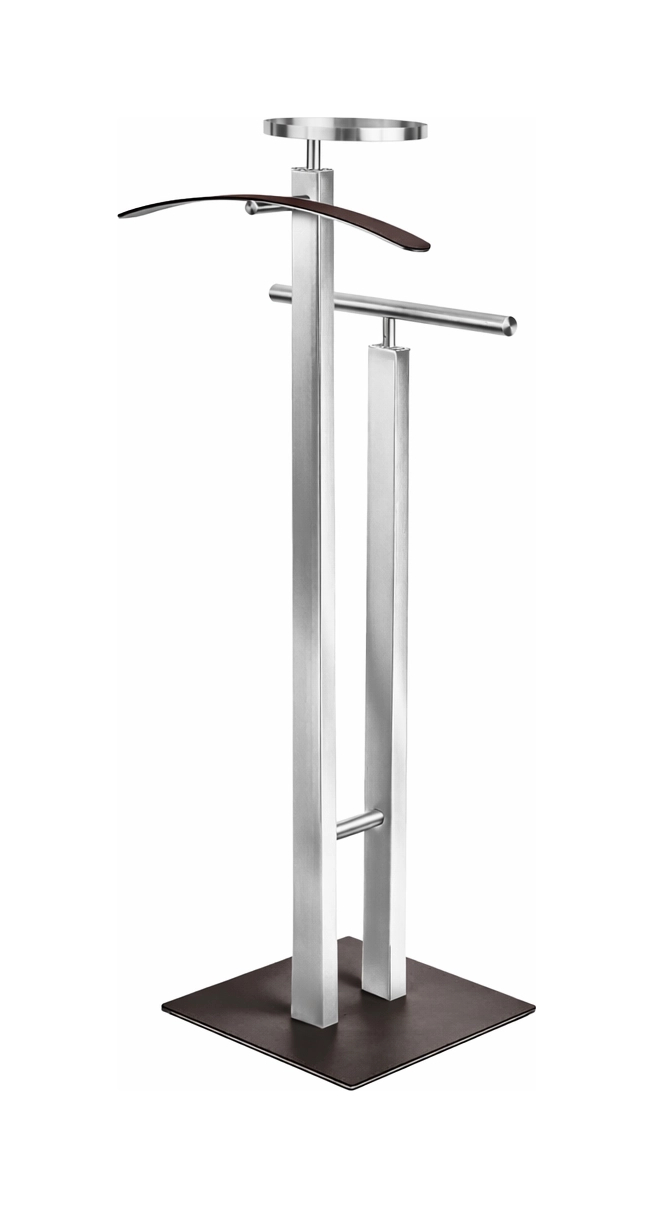 Вешалка для одежды VALET STAND 108 см шоколад, кожа, матовый хром