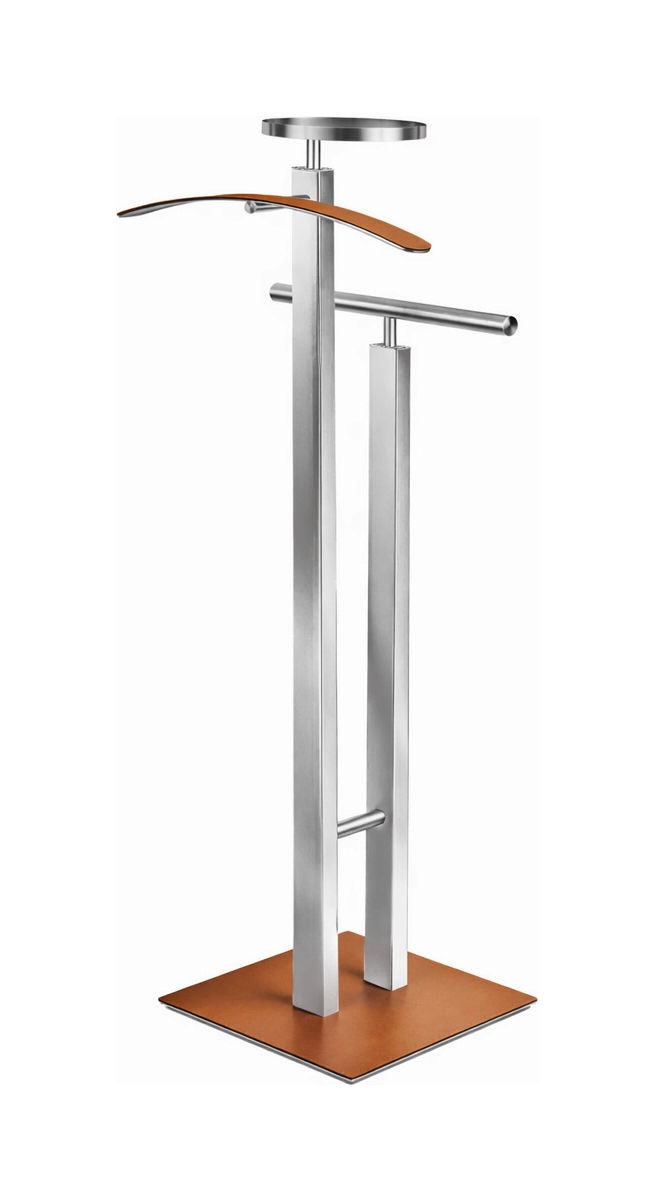 Вешалка для одежды VALET STAND 108 см коньяк, кожа, матовый хром