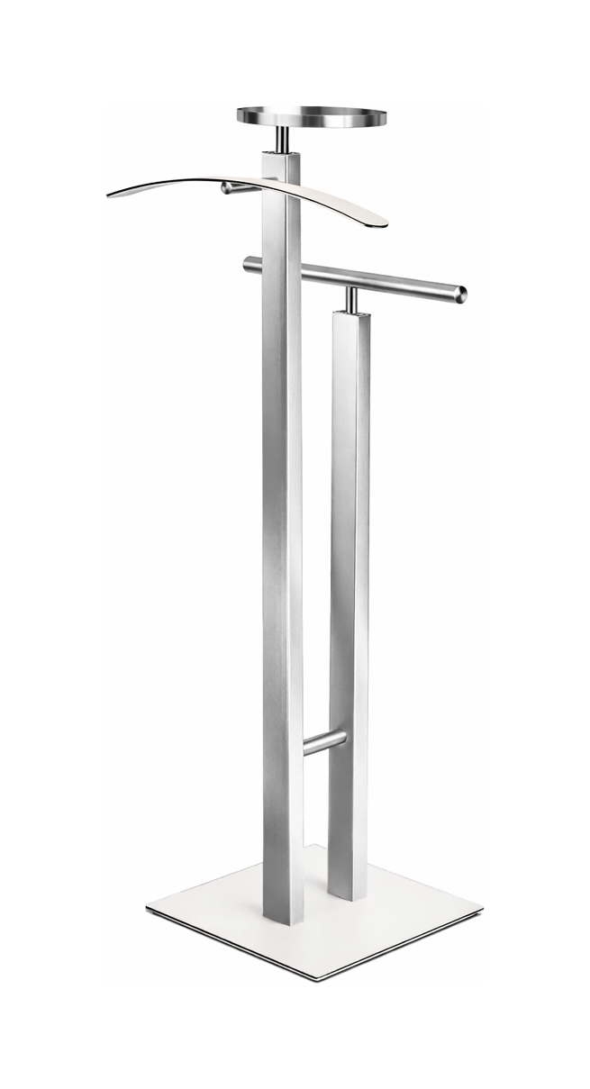 Вешалка для одежды VALET STAND 108 см белая, кожа, матовый хром