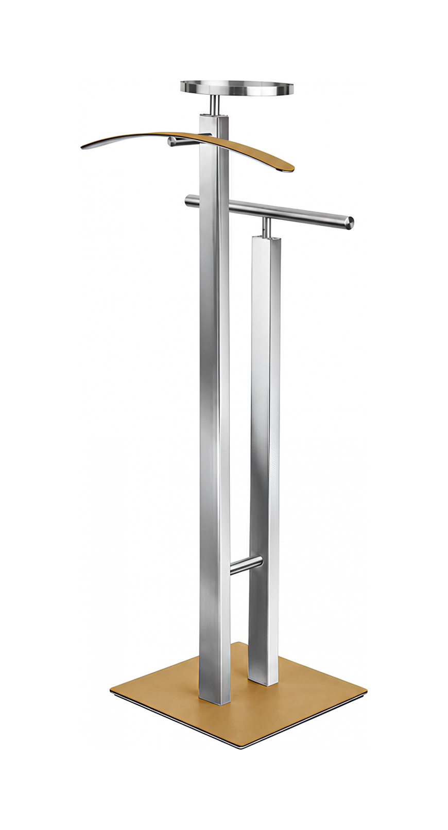 Вешалка для одежды VALET STAND 108 см горчица, кожа, матовый хром
