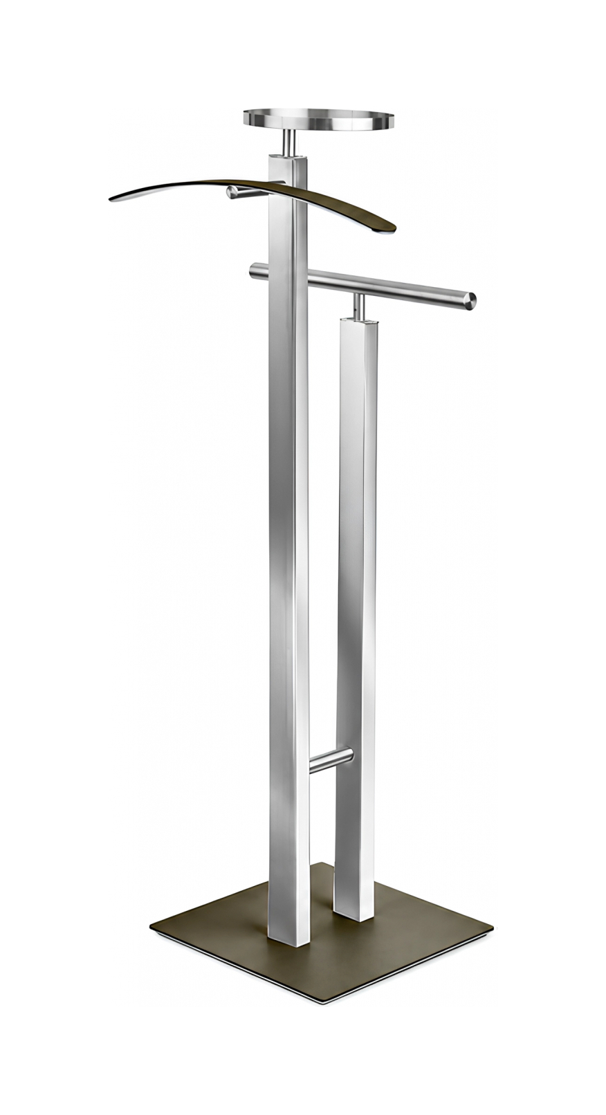 Вешалка для одежды VALET STAND 108 см олива, кожа, матовый хром