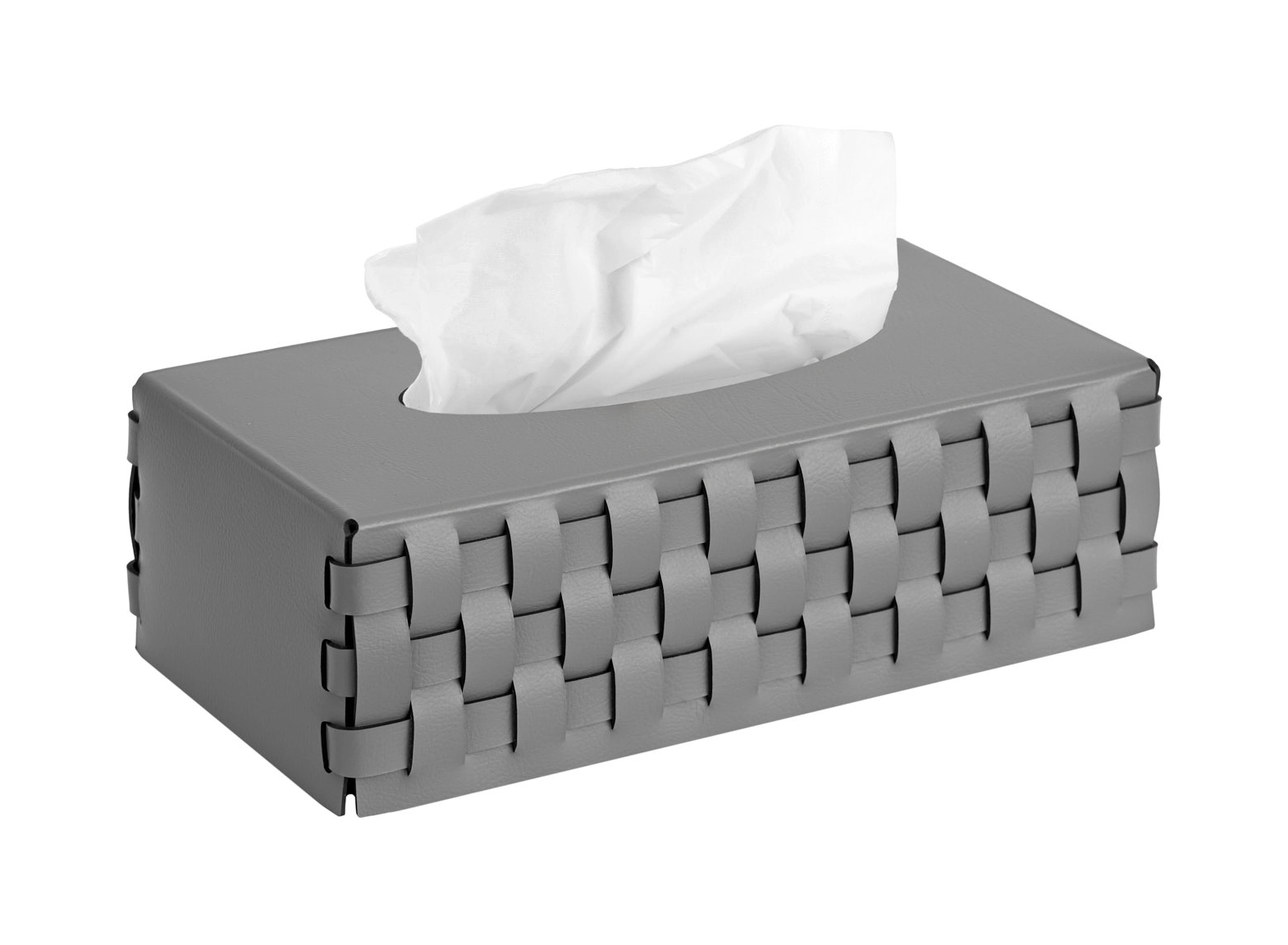 Салфетница BOTTEGA для Kleenex 23x12 серая, кожа