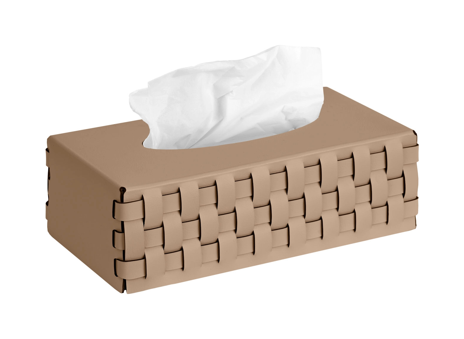 Салфетница BOTTEGA для Kleenex 23x12 капучино, кожа