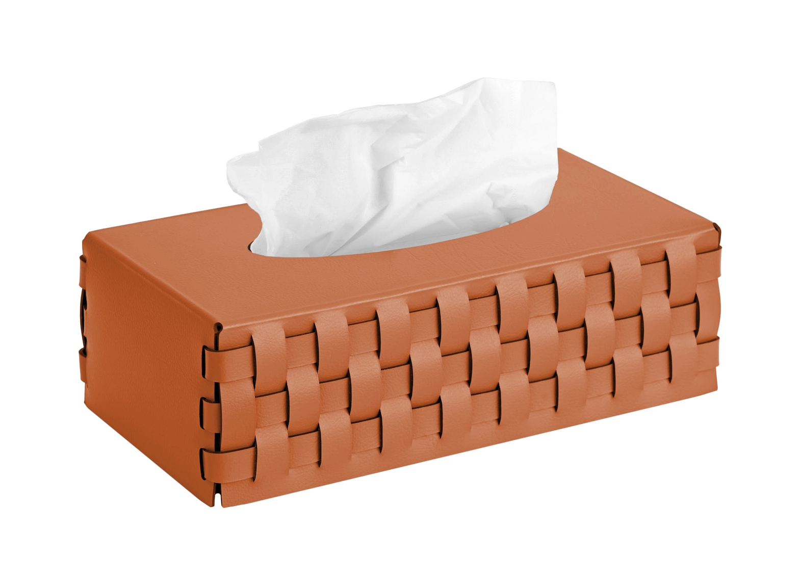 Салфетница BOTTEGA для Kleenex 23x12 коньяк, кожа