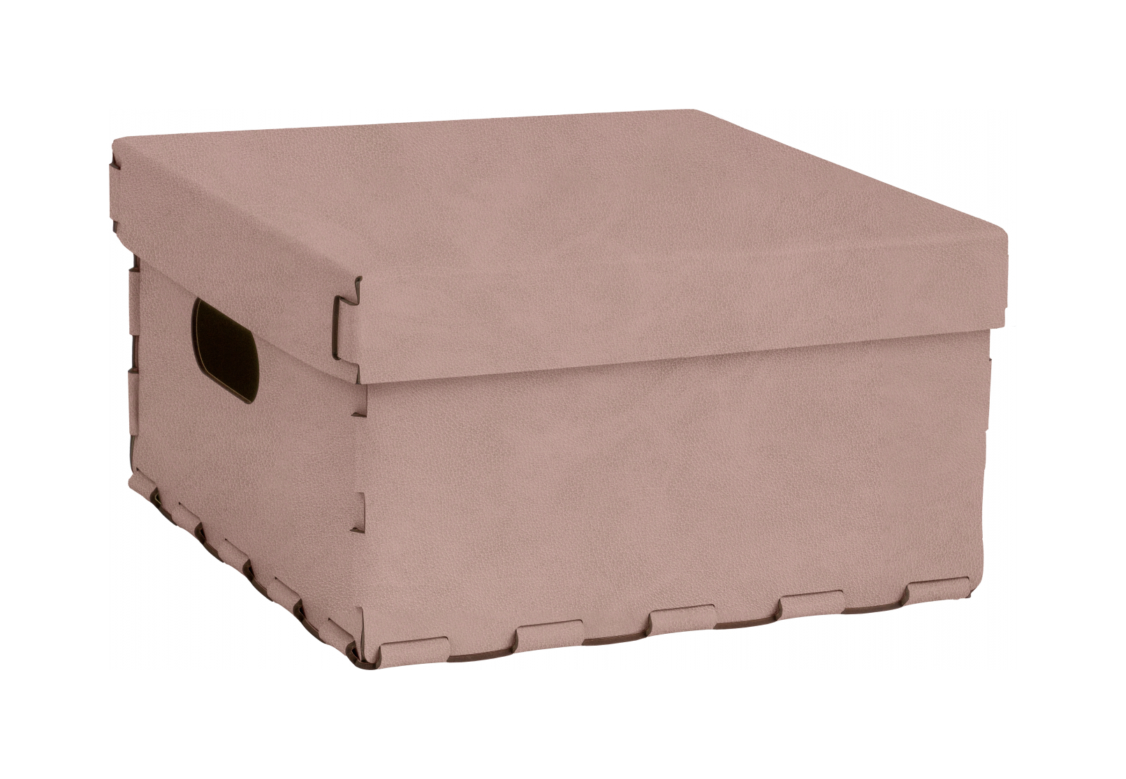 Корзина LISCIO 35x35 см пепельная роза, кожа