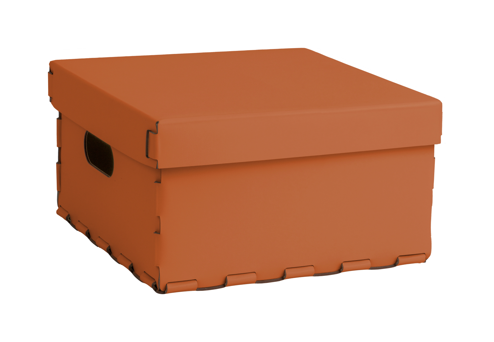 Корзина LISCIO 35x35 см коньяк, кожа