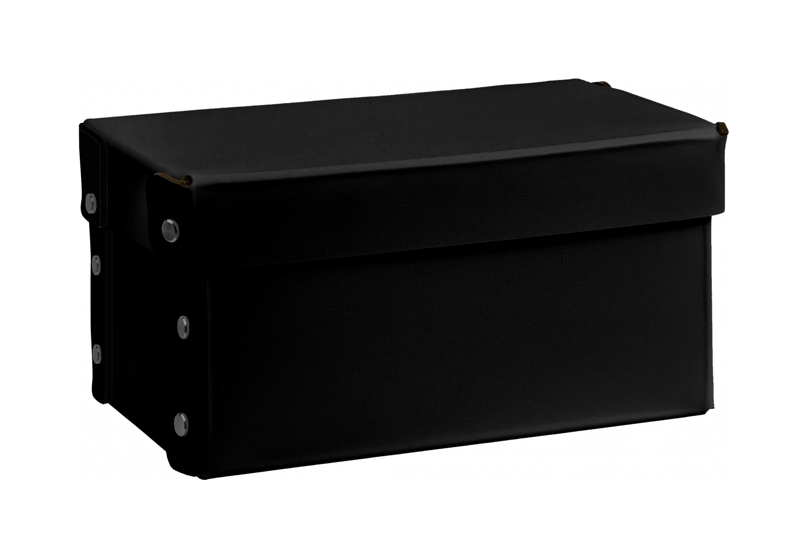 Коробка для хранения FORTIS 25x16 см чёрная, кожа