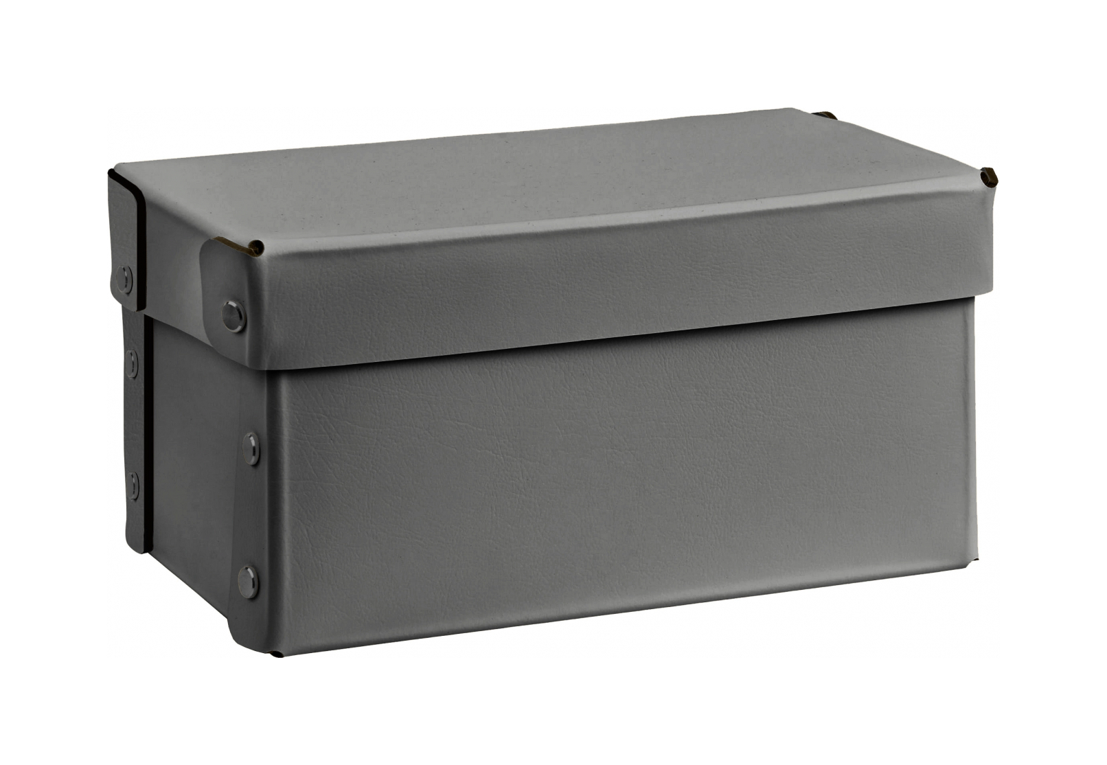 Коробка для хранения FORTIS 25x16 см серая, кожа